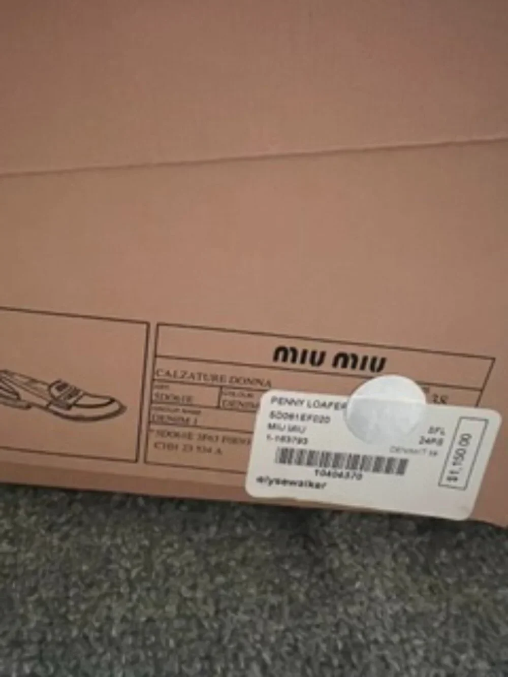 NWT Miu Miu Denim Coin Penny Loafers Pristine inc. Box, Dustbag Size 38 (7 1/2)